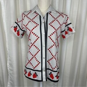 Vintage Montgomery Ward Apple button down blouse